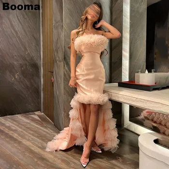 Вечерние платья Русалки Booma High Low без бретелек с оборками, многоуровневые тюлевые платья для выпускного вечера, платья для вечеринок для женщин, Саудовская Аравия