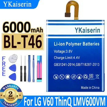 6000 мАч YKaiserin Аккумулятор Новый BL-T46 Аккумулятор для LG V60 ThinQ LMV600VM V600VM V600QM5 Телефон Batteria Batterij + Номер для отслеживания