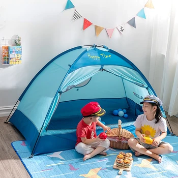 Детская палатка для кемпинга на открытом воздухе, Однослойная Портативная палатка для 2-3 человек, Летний лагерь, Парк, Крытый Детский игровой дом, палатка