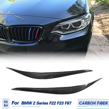 Фара Брови Веки Налобный Фонарь Ресницы Из Углеродного Волокна Для BMW F87 M2 F22 F23 220i 228i M235i M Sport Coupe 2 Двери 2014-2018