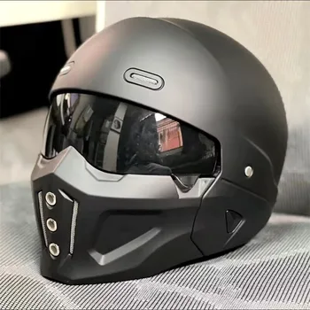 Винтажный Ретро Мотоциклетный Шлем Cascos Para Moto Модульный БЕЗ Скорпиона Полный Шлем Комбинированный Шлем Venom Half Helmet CE DOT