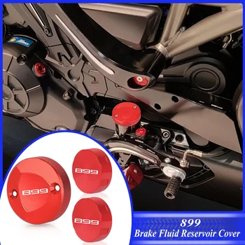 Для Ducati 899 Panigale 899 2014 2015 Мотоцикл Алюминиевый Передний Задний Бачок для тормозной Жидкости Крышка Бачка Главного Цилиндра Крышка Масляной Жидкости