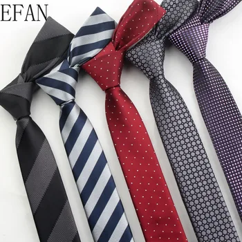 Высококачественные Мужские Аксессуары, Тонкий Узкий галстук 5 см для мужчин, Жаккардовые Модные Галстуки в полоску, Свадебный галстук