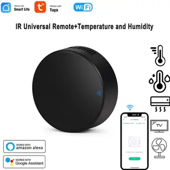 Wi-Fi Датчик температуры и влажности, удаленный мониторинг, Работа с Alexa Google Home, Беспроводной пульт дистанционного управления, Голосовое управление