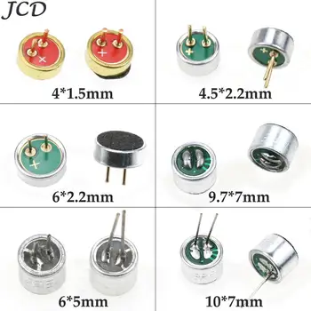 JCD 9,7 мм x 7 мм/10x7 мм/6x5 мм/6x2,2 мм/4,5*2,2 мм/4*1,5 мм 2-контактный Капсульный Электретный конденсаторный микрофон