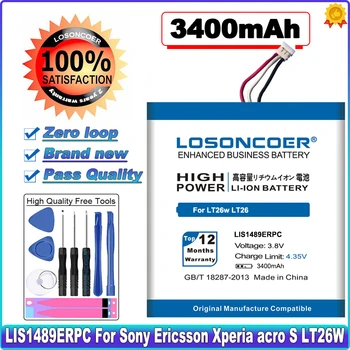 LOSONCOER 3400 мАч LIS1489ERPC Аккумулятор для мобильного телефона Sony LT26 LT26w Аккумулятор Xperia acro HD SO-03D Аккумулятор