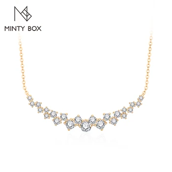 MINTYBOX D Цвет Роскошное ожерелье из муассанита k Gold для женщин Soild 18K 14K 10K для дам Ювелирные Ожерелья Свадебный подарок