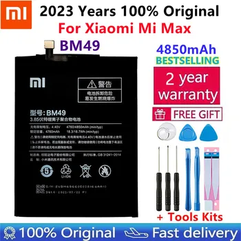 Xiao mi 100% Оригинальный аккумулятор BM49 4760 мАч для Xiaomi Mi Max BM49, Высококачественные сменные батарейки для телефона