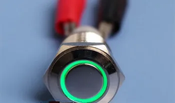 2 предмета Красный/зеленый/синий 16 мм 12 В светодиодный глаз Ангела, мгновенная подсветка металлической кнопки