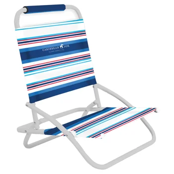 Одноместное складное пляжное кресло, Полиэфирная ткань, Металл, Полиэстер, 19,5 X 24 X 23 дюйма