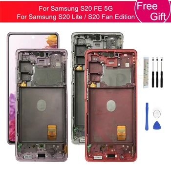 Для Samsung S20 FE ЖК-дисплей с Сенсорным экраном Дигитайзер В Сборе С Рамкой Для Samsung S20 Lite Lcd G780F Замена Экрана 6,5 