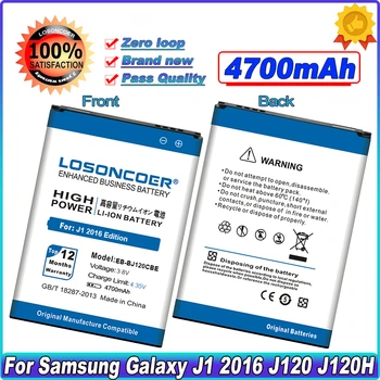 LOSONCOER 4700 мАч EB-BJ120CBE Аккумулятор Для Samsung Galaxy J1 2016 Версии J120F Express 3 J120A J120T Аккумулятор