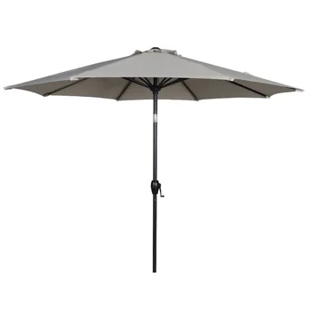 9-футовый каменный круглый открытый наклоняющийся зонт для патио с рукояткой, уличный зонт для пляжа, зонт от солнца