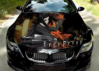 Аниме - Ergo Proxy Виниловые наклейки на капот автомобиля, Оберточная Виниловая пленка, наклейки на крышку двигателя, Универсальная пленка для покрытия капота автомобиля
