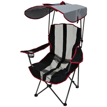 Оригинальное кресло с балдахином - складное кресло для кемпинга, тайлгейтов и мероприятий на открытом воздухе - Black Stripe