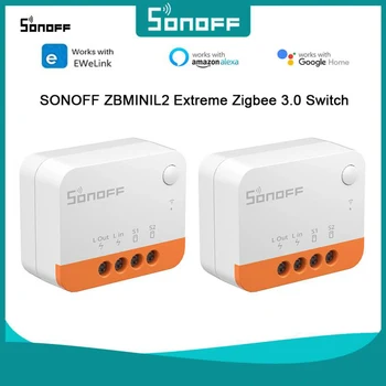 Интеллектуальный переключатель SONOFF ZBMINIL2 Extreme Zigbee 3.0 ZBMINI с двусторонним управлением Не требуется Нулевая линия Поддержка внешнего переключателя