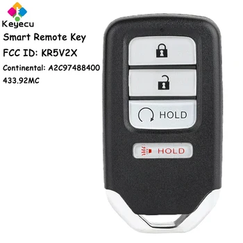 KEYECU Автоматический Умный Дистанционный Автомобильный Ключ с 3 + 1 4 Кнопками для Honda Ridgeline 2017 2018 2019 Fob FCC ID: KR5V2X, A2C97488400 433,92MC