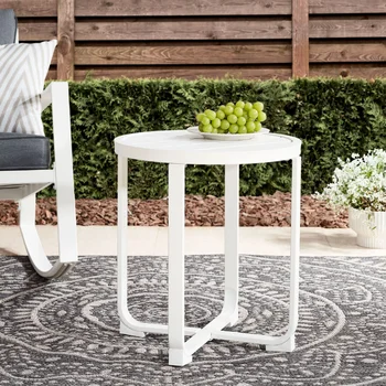 Asher Springs Напольный стальной приставной столик-Белый складной стол для кемпинга напольные настольные столики стол для кемпинга