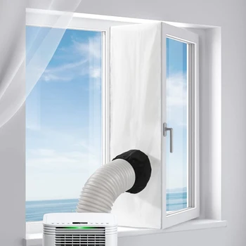 Портативное уплотнение окна переменного тока, универсальное уплотнение окна для портативного кондиционера, комплект для вентиляции окна с термоусадочной веревкой