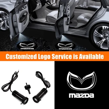 2 шт. проводной Новый Логотип Mazda, Дверные приветственные педали, проектор Shadow Ghost для CX5 RX7 MX5 CX9, аксессуары для украшения гаджетов