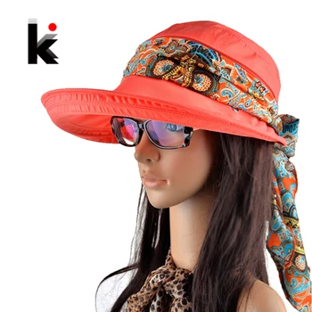 Летние шляпы для женщин chapeu feminino, новые модные кепки с козырьками, солнцезащитная кепка, складная шляпа с защитой от ультрафиолета, 6 цветов