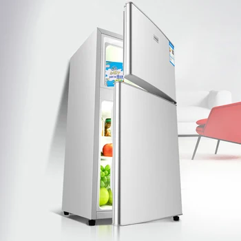 Небольшой холодильник 138Л энергосберегающий бесшумный двухдверный холодильник для домашнего малогабаритного студенческого общежития с холодильниками