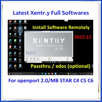 Новейший Xentry 2022.12 Удаленная установка без полного программного обеспечения Активирует работу автоматического диагностического инструмента MB STAR SD C4 C5 C6 Openport 2.0