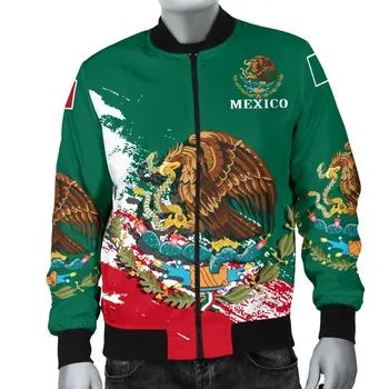 Мужская Куртка-бомбер для мужчин Mexico Special Country Coat С 3D принтом По всему телу, Толстое стеганое повседневное пальто на открытом воздухе