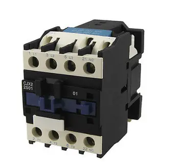 Контактор переменного тока CJX2-2501 на 25 Ампер, 3 фазы, 3 полюса с ЧПУ, 220 В, катушка 50/60 Гц