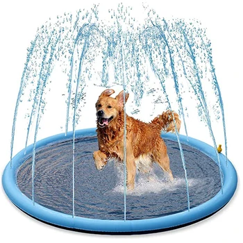 150/170 см, летний бассейн для домашних животных, надувной разбрызгиватель воды, игровой охлаждающий коврик, Открытый интерактивный фонтан, игрушка для собак