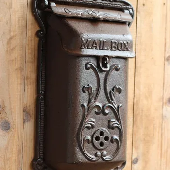 Винтажная модная железная стойка почтового ящика-украшение из кованого железа 1308
