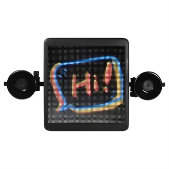 Автомобильная Эмоция Мини Светодиодное Заднее стекло Цифровой дисплей Управление приложением Забавный Шоу-кар Интерактивный светодиодный экран для автомобиля Такси