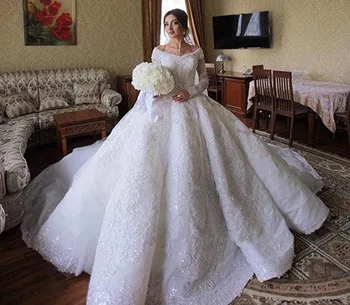 Роскошное бальное платье, свадебные платья 2023, женское свадебное платье с открытыми плечами, кружевные аппликации, длинное свадебное платье принцессы