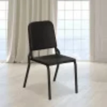 Флэш-мебель 5 Упаковок Серии HERCULES, Черная, Высокой Плотности, Штабелируемая Мелодическая группа/Музыкальное кресло